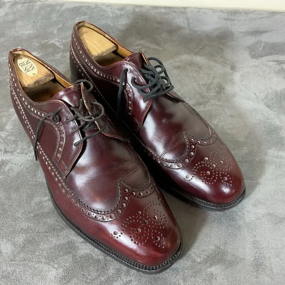 Church’s Of England 9.5 F Ox blood Calf Medallion Toe Men’s Dress Shoes 10.5 D